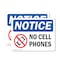 Signmission No Cell Phones, 7 in W x Rectangle, Vinyl Decal OS-2PACK-NS-D-57-L-16042 - alternate 1